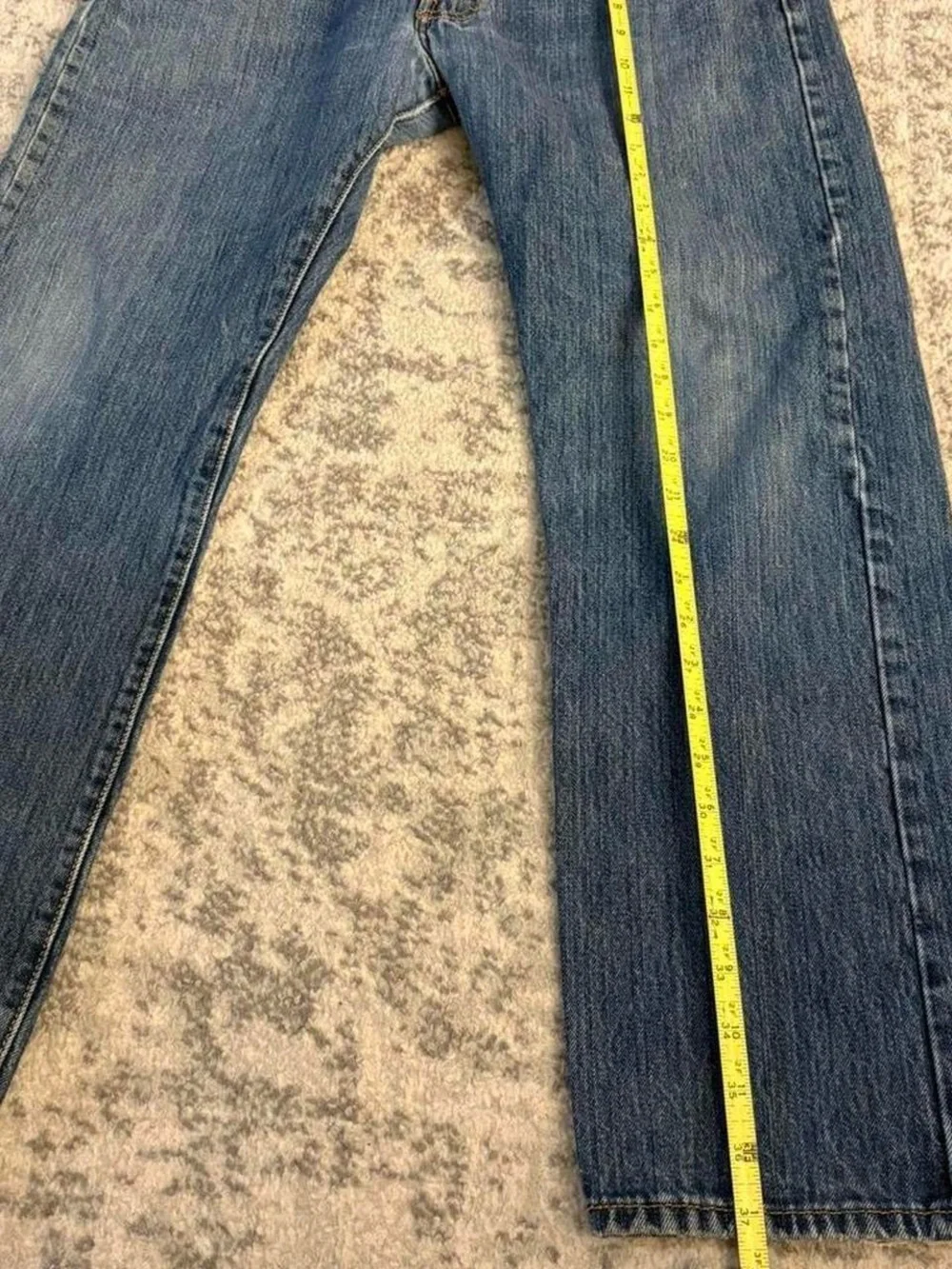 Levi's 501 blue denim straight button fly jeans size 34/30